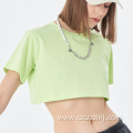 Summer 15 color cropped short-sleeved t-shirt